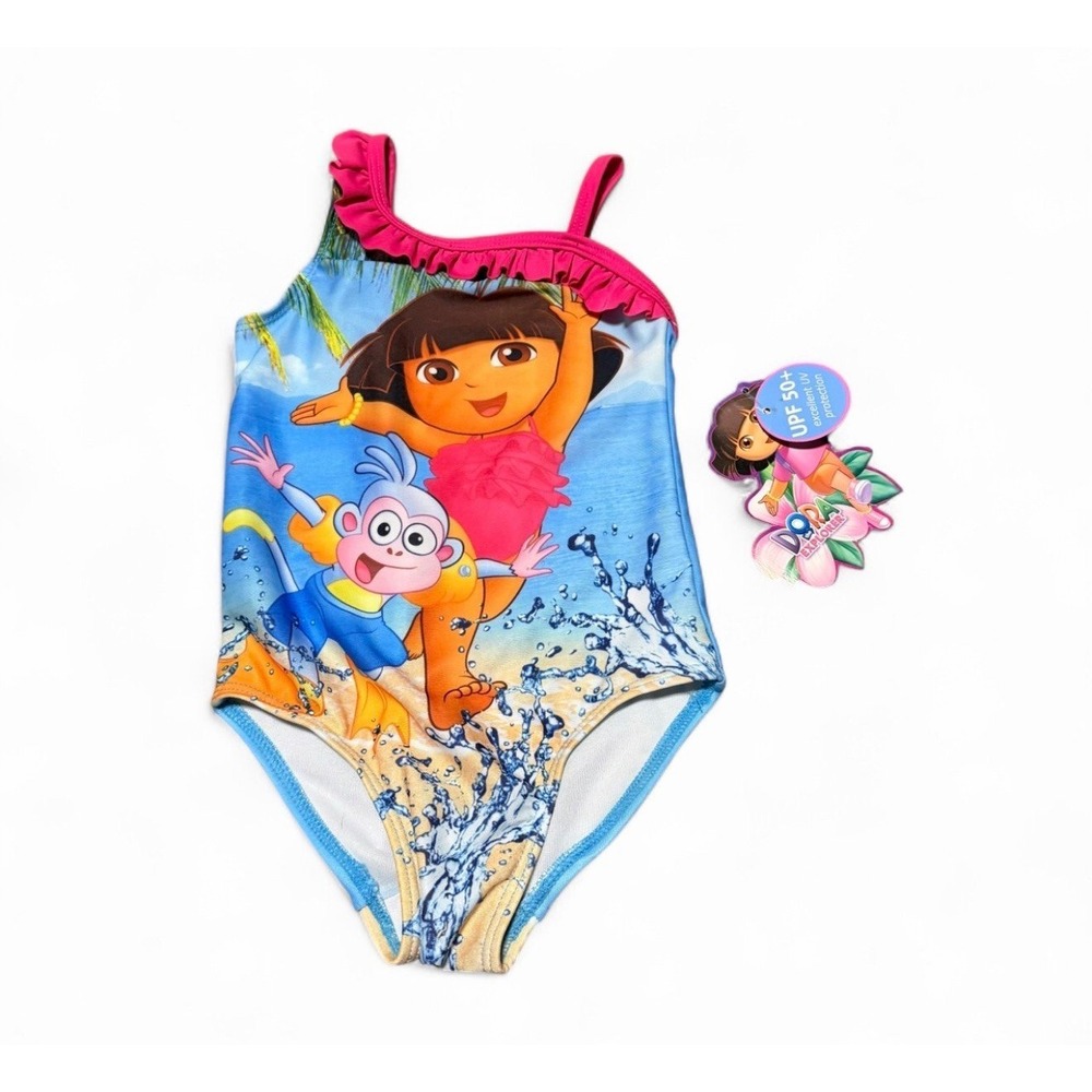 Dora the Explorer Swimsuit Girls 18M One Piece UPF 50+ NWT Nickelodeon
